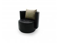 Club Swivel Leather Armchair