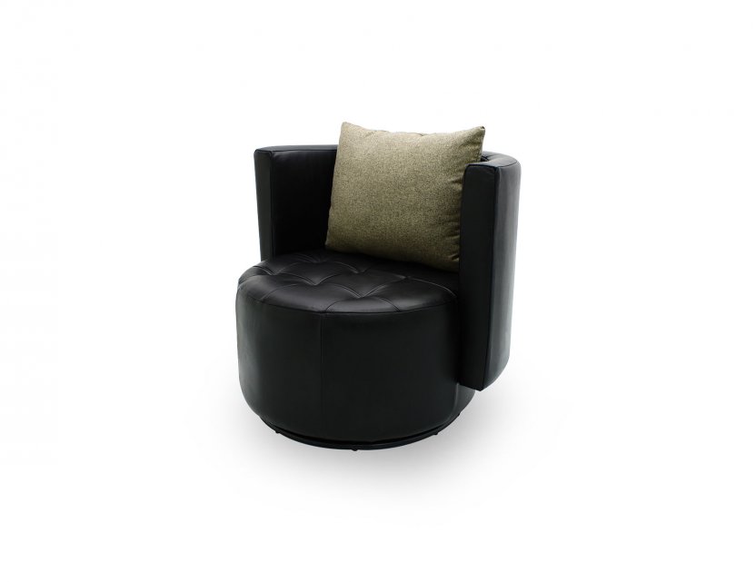 Club Swivel Leather Armchair