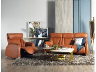 Sho Motorised Leather Recliner Sofa with High Backrest and Touch Sensors