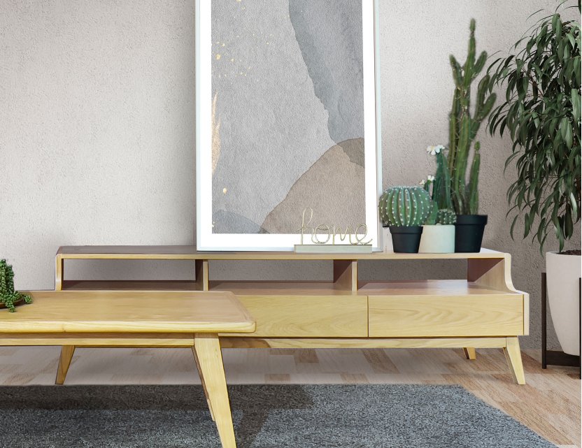 Alba TV Console In Solid Timber (Oak Finish)