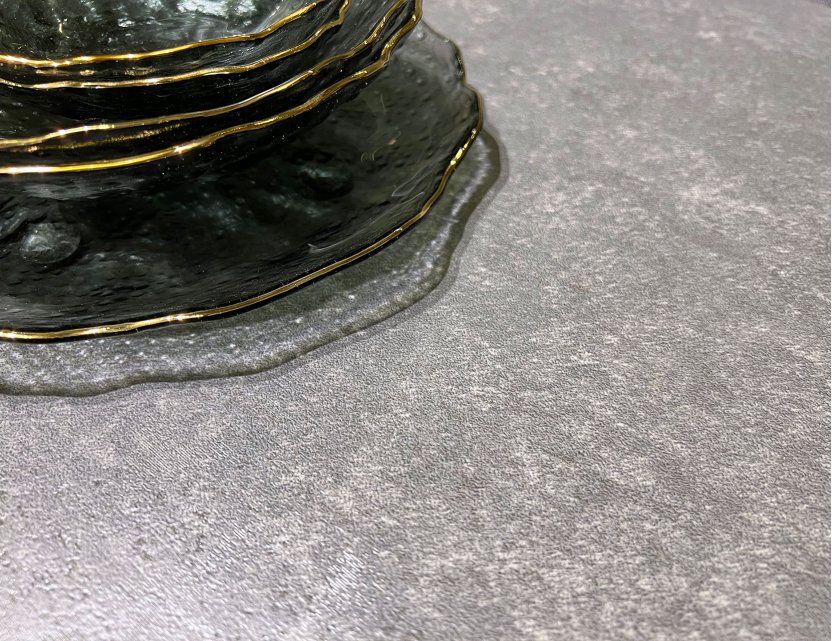 Gris Sintered Stone Top Extendable Dining Table With 4 Charles Dining Chairs