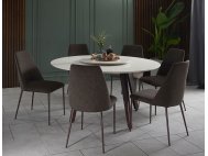 Kay Quartz Top Round Dining Table (1.5m)
