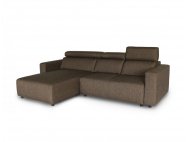 Karl SA L-Shape Fabric Sofa with Adjustable Headrests and Slim Arms