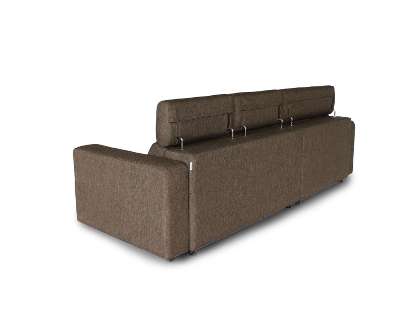 Karl SA L-Shape Fabric Sofa with Adjustable Headrests and Slim Arms