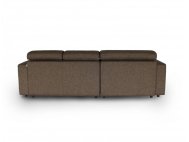 Karl SA L-Shape Fabric Sofa with Adjustable Headrests and Slim Arms