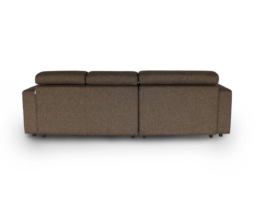 Karl SA L-Shape Fabric Sofa with Adjustable Headrests and Slim Arms