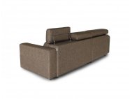 Karl SA L-Shape Fabric Sofa with Adjustable Headrests and Slim Arms