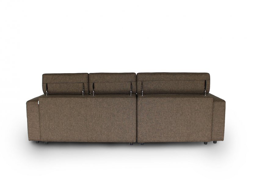 Karl SA L-Shape Fabric Sofa with Adjustable Headrests and Slim Arms