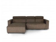 Karl SA L-Shape Fabric Sofa with Adjustable Headrests and Slim Arms