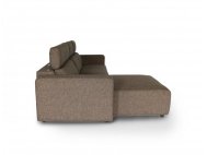 Karl SA L-Shape Fabric Sofa with Adjustable Headrests and Slim Arms