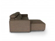Karl SA L-Shape Fabric Sofa with Adjustable Headrests and Slim Arms